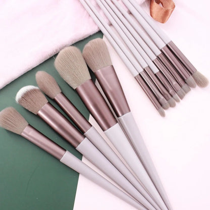 Four Seasons Green Makeup Brush Set Morandi Beauty Makeup Brush Blush Loose Powder Brush